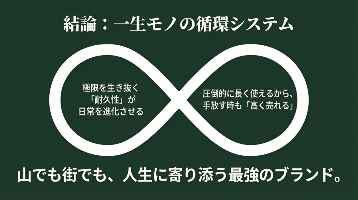 耐久性が日常を進化させ、長く使えるから高く売れる一生モノの循環システム [cite: 45, 46, 47]
