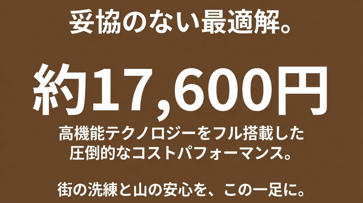 妥協のない最適解と圧倒的なコスパ 約17600円という価格設定と高いコストパフォーマンス