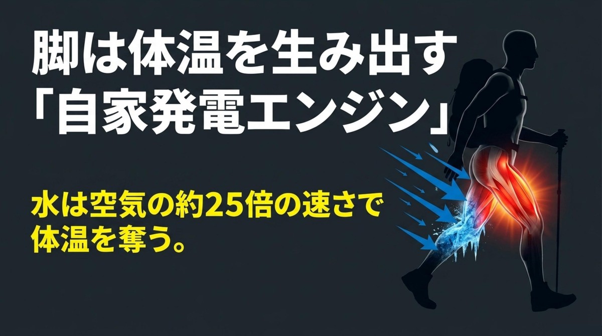 脚は体温を生み出す自家発電エンジン