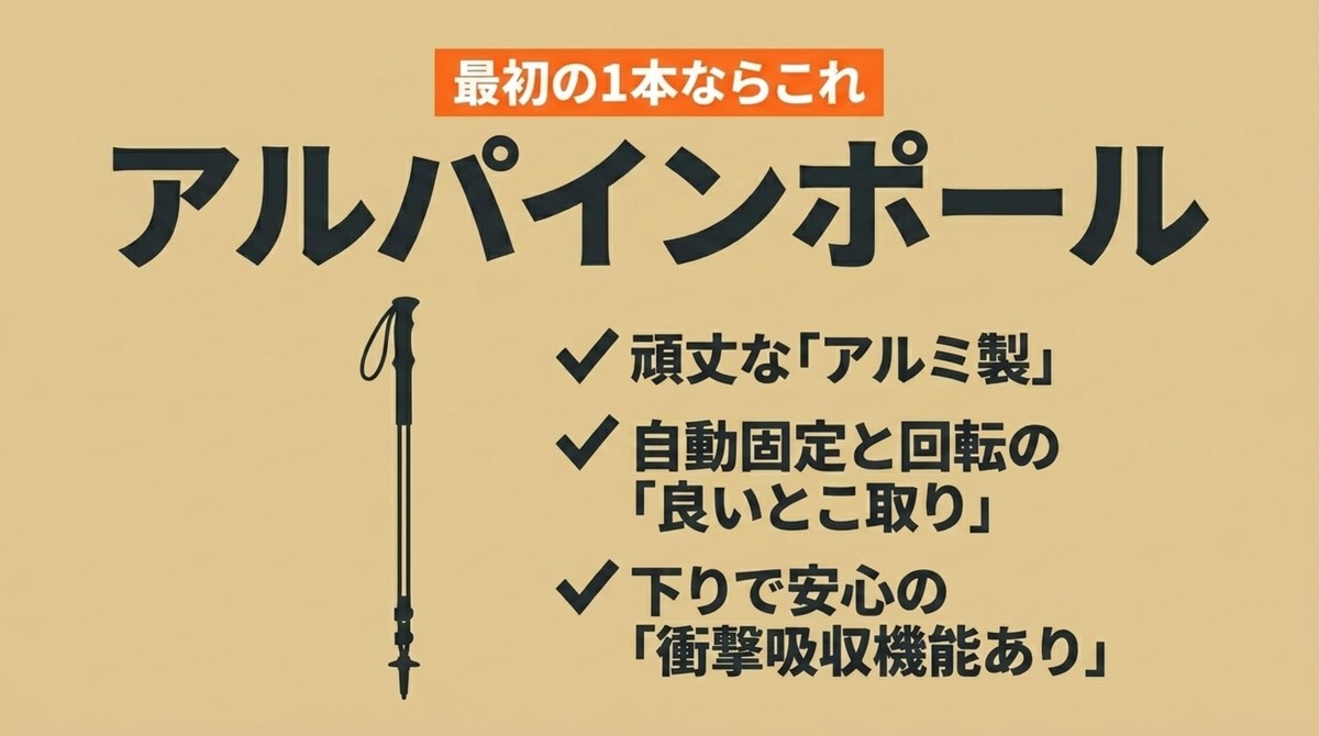 迷ったらこれ!王道のアルパインポール 最初の1本におすすめのアルパインポール
