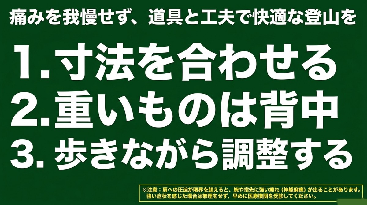 肩こりを解消して快適な登山を楽しもう! 痛みを我慢せず道具と工夫で快適な登山を