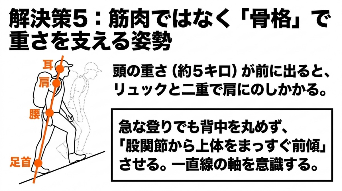 重さを骨格で支える正しい歩き方 筋肉ではなく骨格で重さを支える姿勢