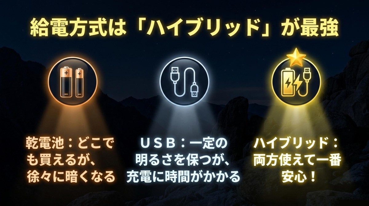 給電方式はハイブリッドが最強[cite: 1]