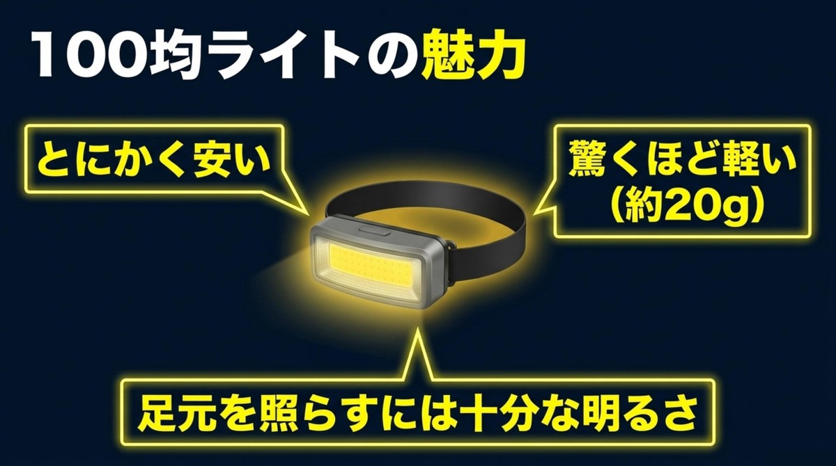山で使う3つの弱点。防水機能なし、衝撃に弱く壊れやすい、寒さで急激に暗くなる[cite: 1]