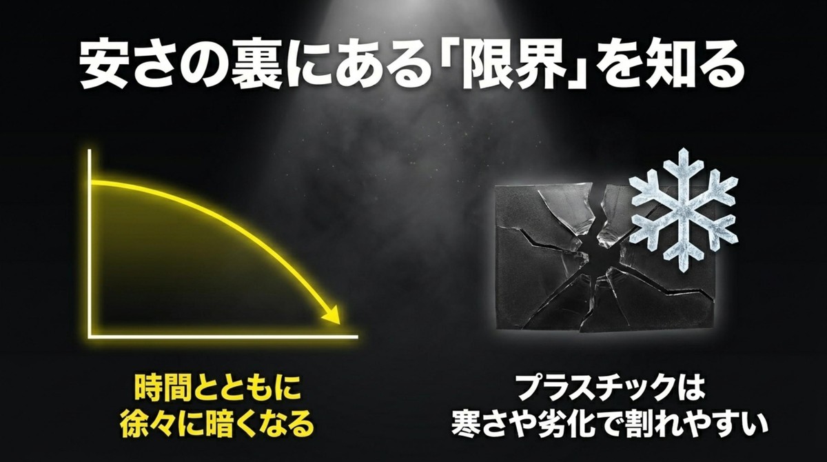 メイン、サブ、ベースキャンプ用と複数の光源を用意してリスクを分散する考え方[cite: 1]