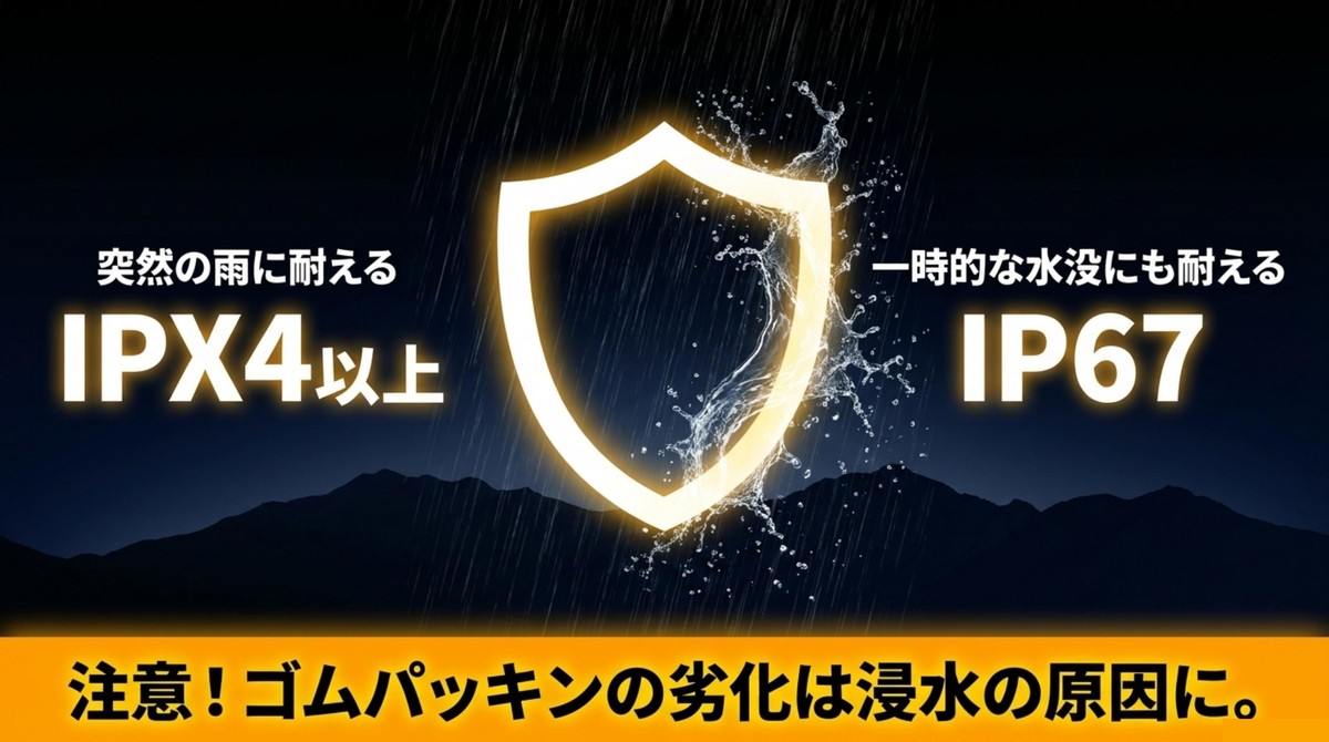 雨でも安心!チェックすべき防水性能 突然の雨に耐えるIPX4や水没に耐えるIP67などの防水規格の解説