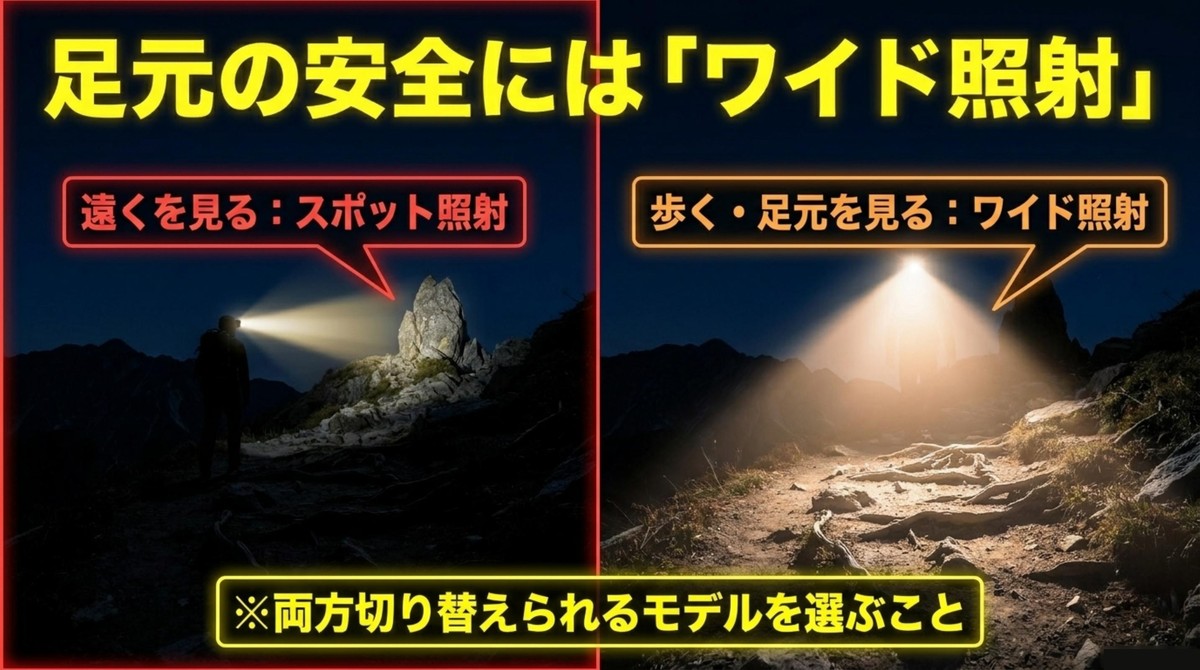 足元の安全にはワイド照射[cite: 1]