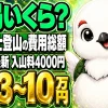 富士登山の費用総額は3万円から10万円で、入山料や装備費まで含めた内訳を表すイメージ