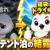 登山テントの結露対策のビフォーアフター、濡れた寝袋とドライな寝袋の比較