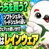 ソフトシェルとハードシェルの違いとレインウェアとの使い分けを示すイラスト