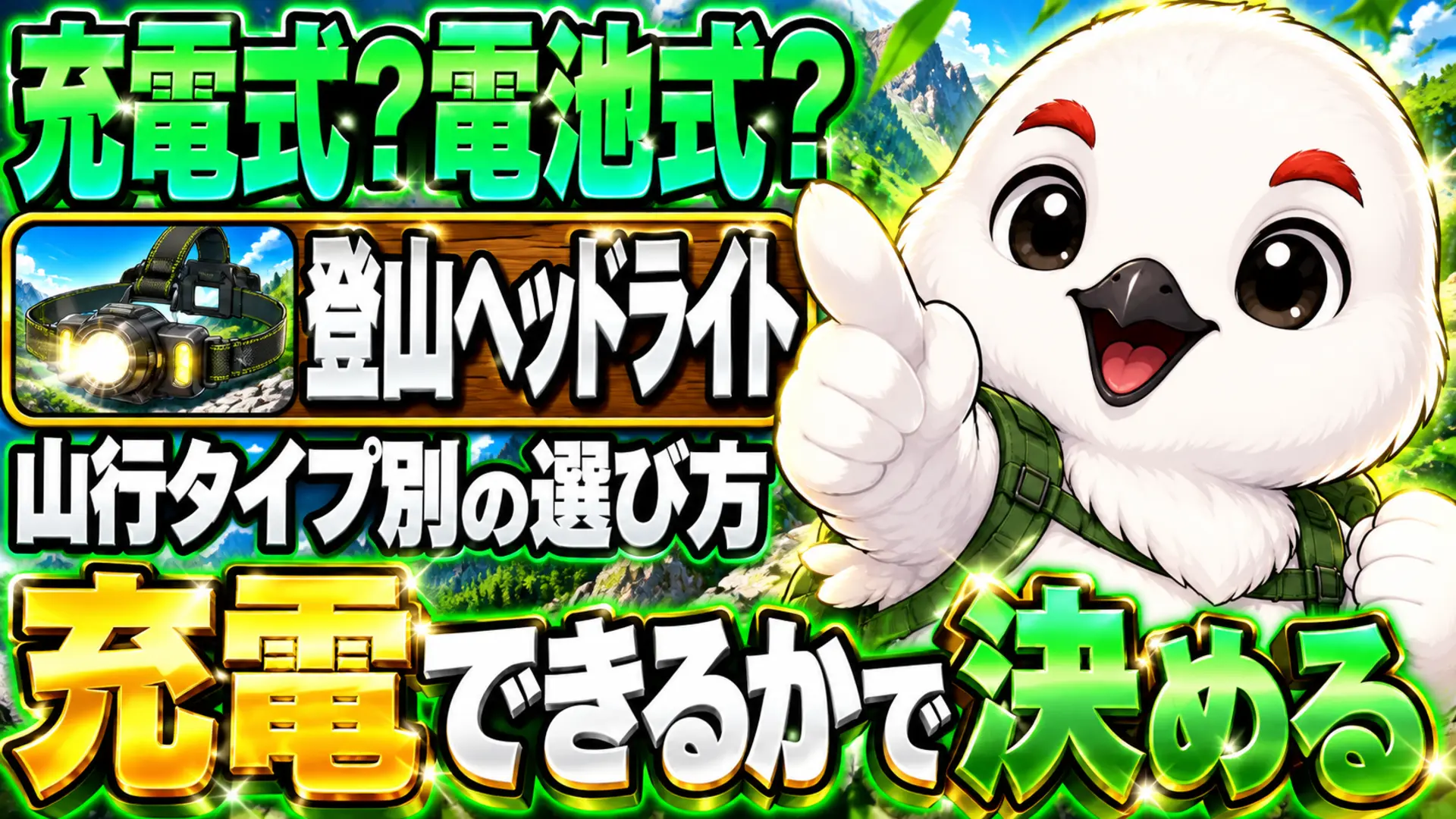 登山用ヘッドライトは充電式と電池式のどちらを選ぶか、山行タイプ別の選び方